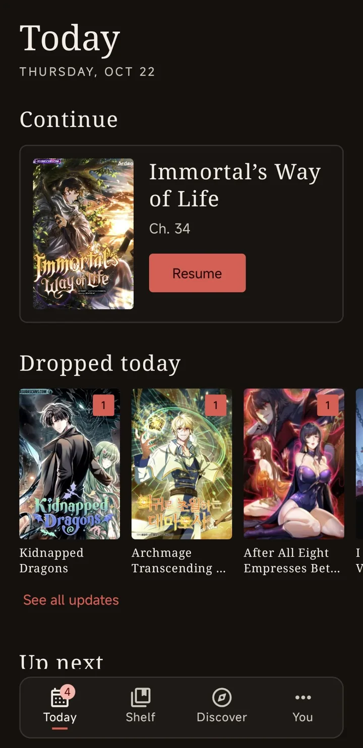 MoMan Today screen